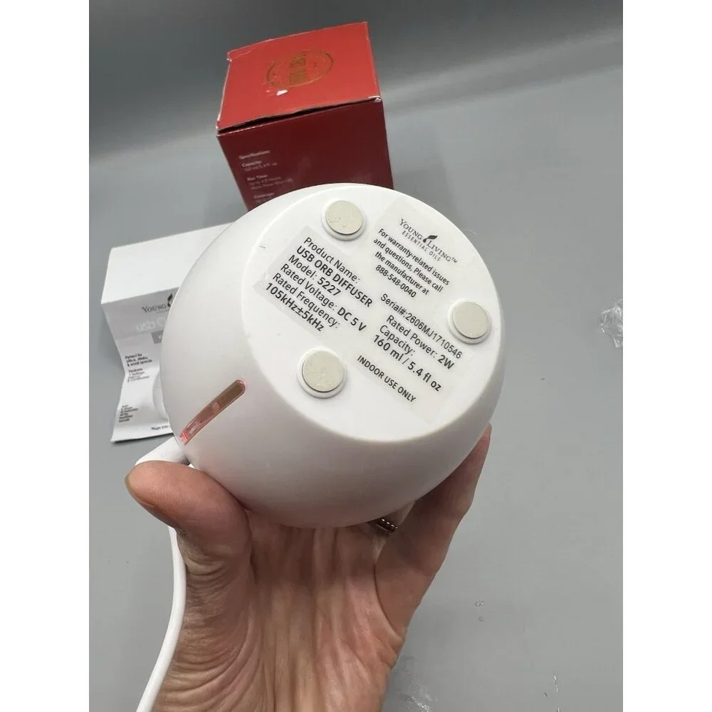 Young Living ORB Portable Oil Diffuser USB Cord Dorm Hotel Mister Ultrasonic